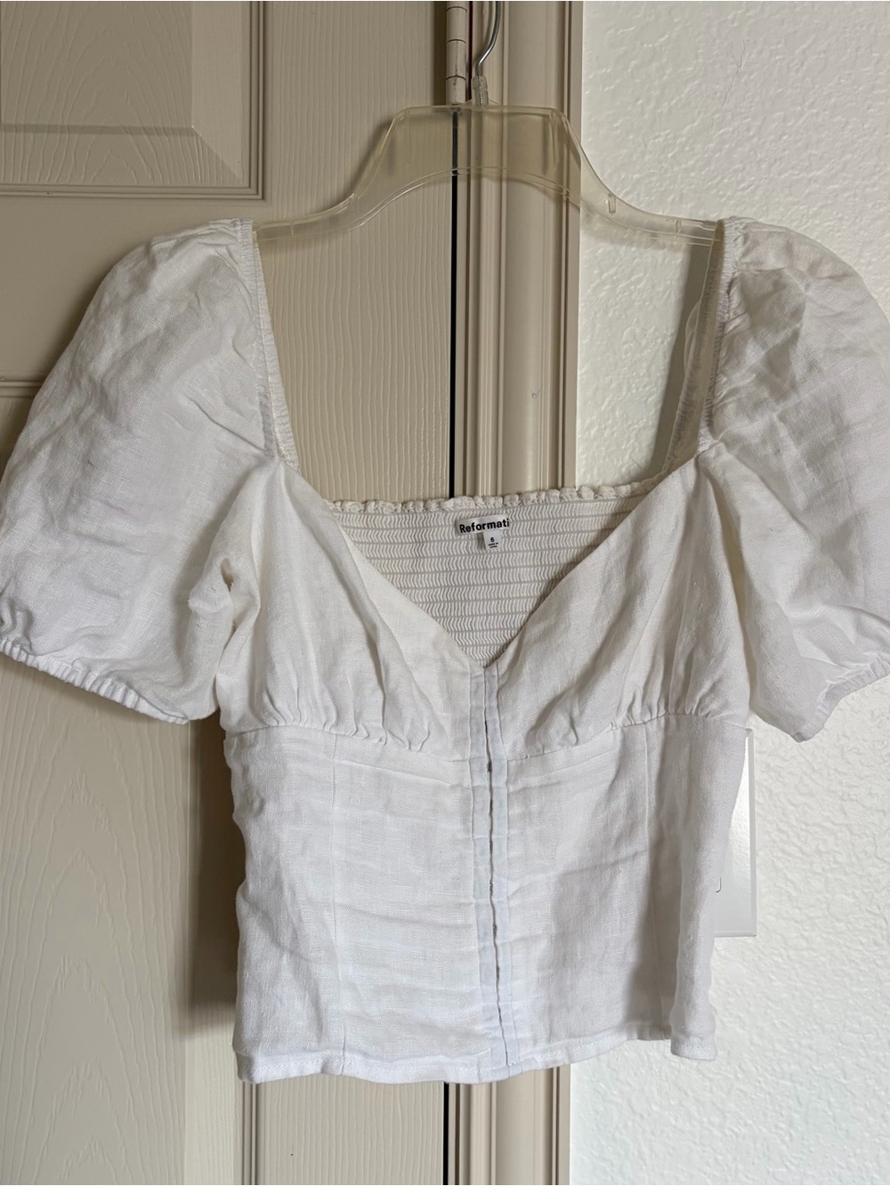 Reformation Rome linen top